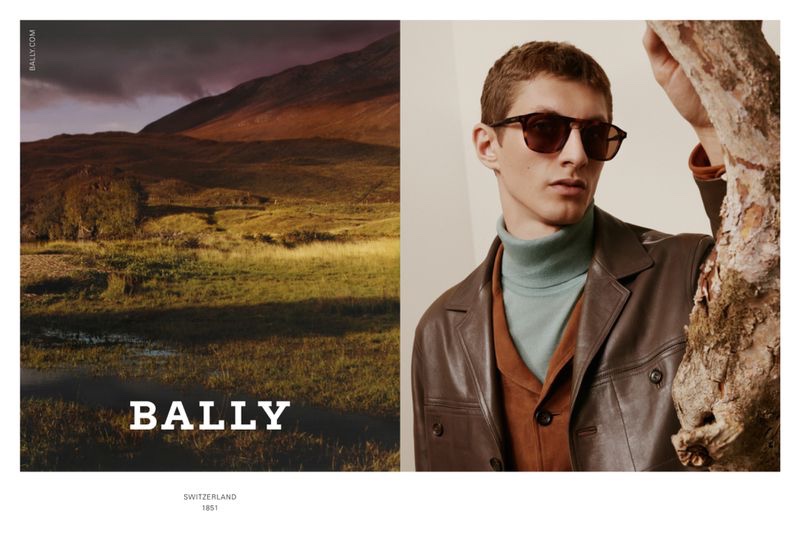 Front and center, Henry Kitcher appears in Bally's fall-winter 2020 men's campaign.