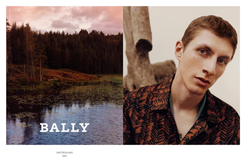 Harley Weir photographs Henry Kitcher for Bally's fall-winter 2020 men's campaign.