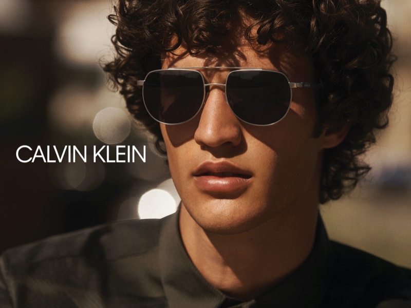 Rocking sunglasses, Francisco Henriques fronts Calvin Klein's fall-winter 2020 campaign.