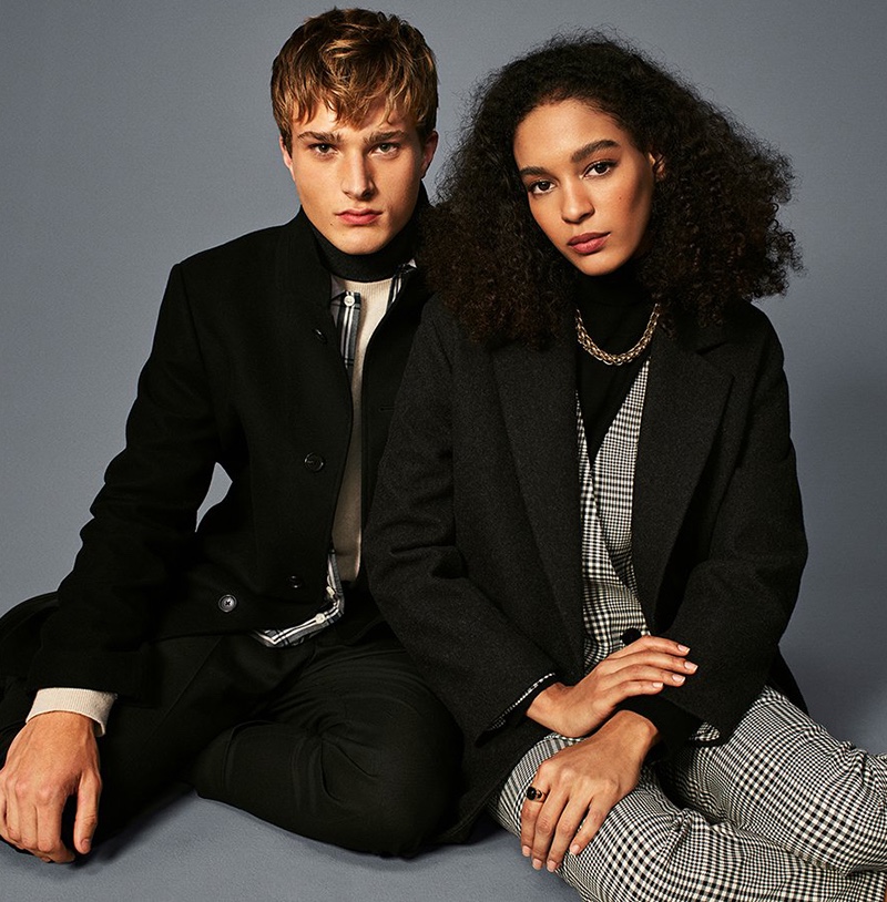 Hitting the studio, Cypress Hayunga and Luisana González front Club Monaco's holiday 2020 campaign.