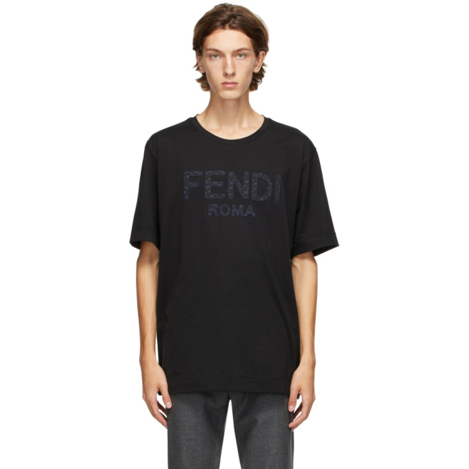 Fendi Black Roma T-Shirt | The Fashionisto