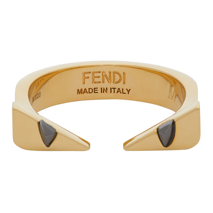 Fendi Gold Bug Eyes Ring | The Fashionisto