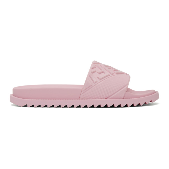 pink fendi slides