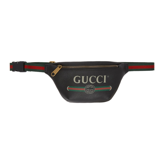 gucci black small logo belt bag