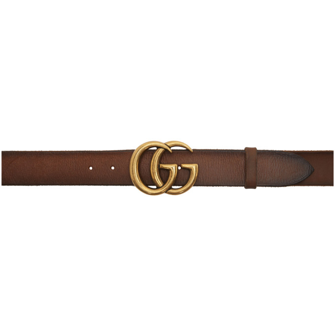 Gucci Brown GG Marmont Belt | The Fashionisto