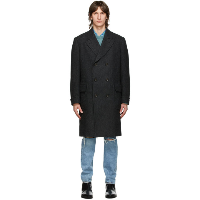 Gucci Grey Herringbone Martingale Coat | The Fashionisto