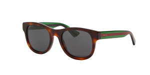 Gucci Man GG0003S - Frame color: Tortoise, Lens color: Grey-Black, Size 52-21/145 Gucci Man GG0003S - Frame color: Tortoise, Lens color: Grey-Black, Size 52-21/145