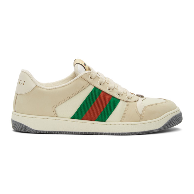 gucci white screener sneakers