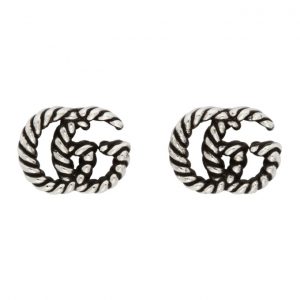 Gucci Silver GG Marmont Stud Earrings Gucci Silver GG Marmont Stud Earrings