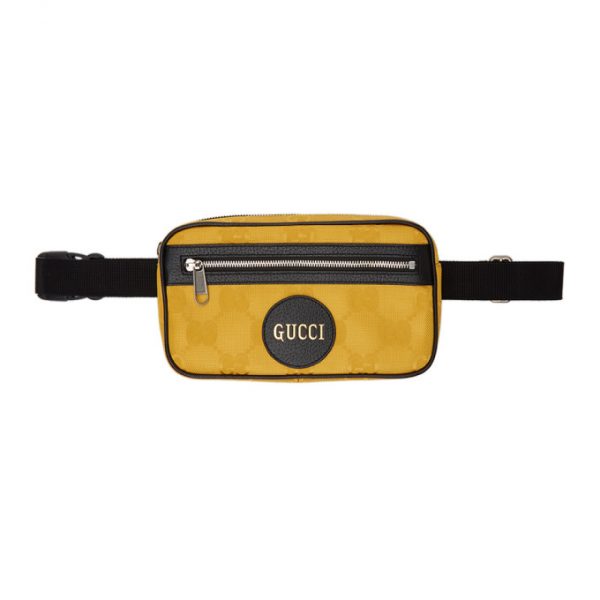 gucci black and yellow belt bag