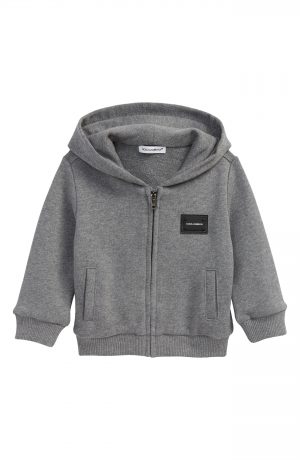Infant Boy's Dolce & gabbana Logo Plate Hoodie Infant Boy's Dolce & gabbana Logo Plate Hoodie