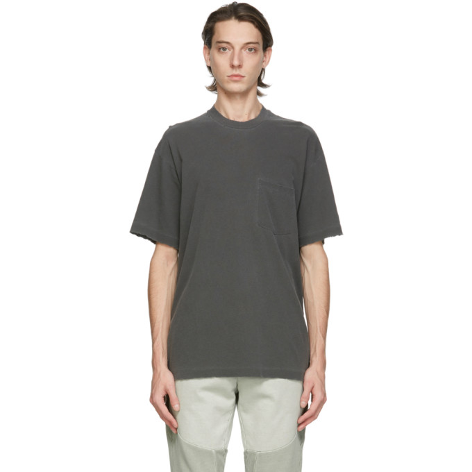 John Elliott Black Faded Pocket T-Shirt | The Fashionisto