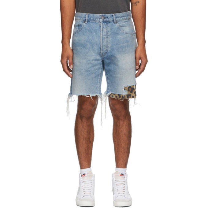 john elliott denim shorts