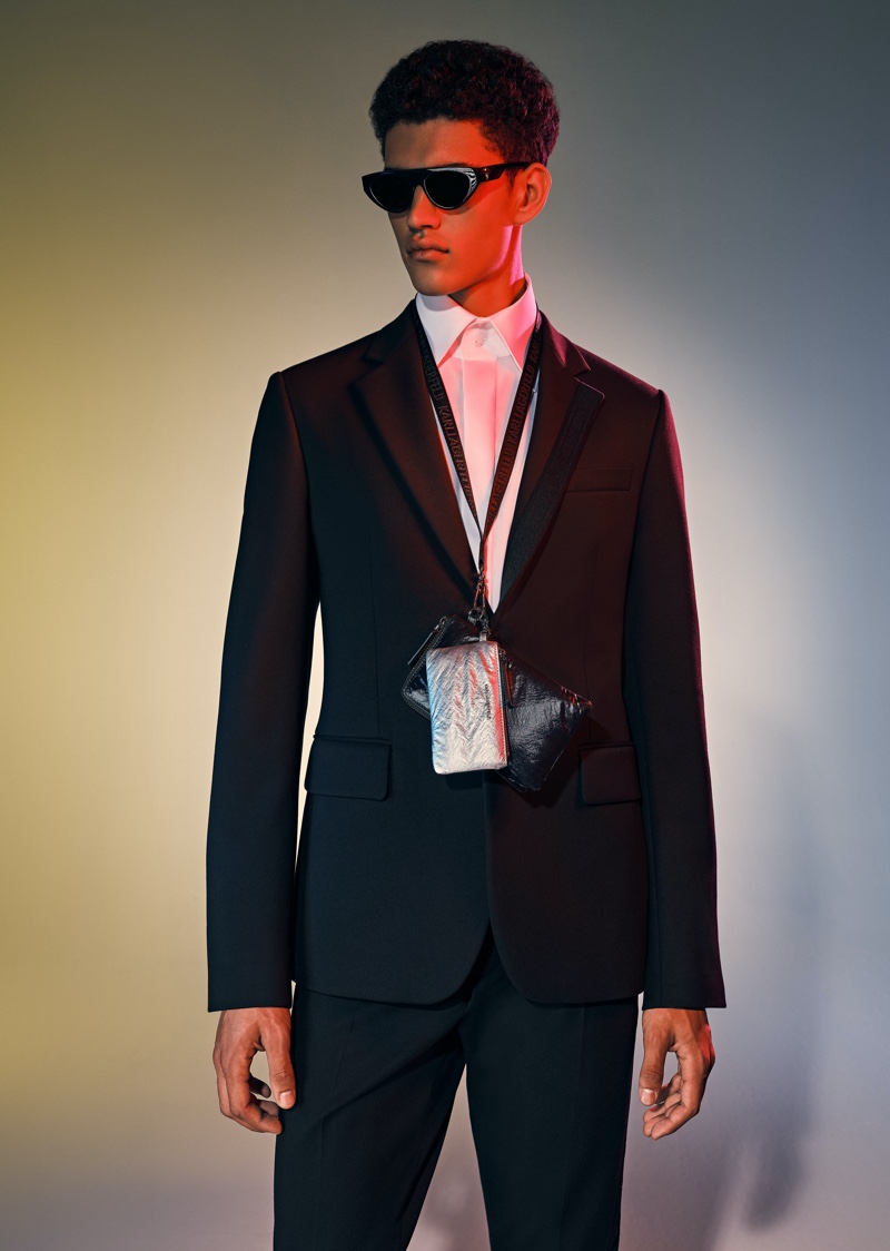 Showcasing accessories from Karl Lagerfeld's KARLxYOU collection, Bodhi Heeck fronts the label's holiday 2020 campaign.