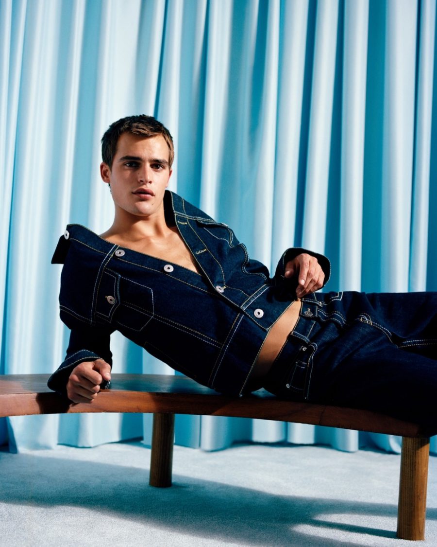 Parker van Noord fronts Lanvin's fall-winter 2020 denim campaign.