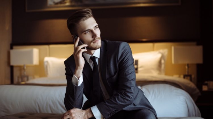 Male Model Suit Hotel Business Phone