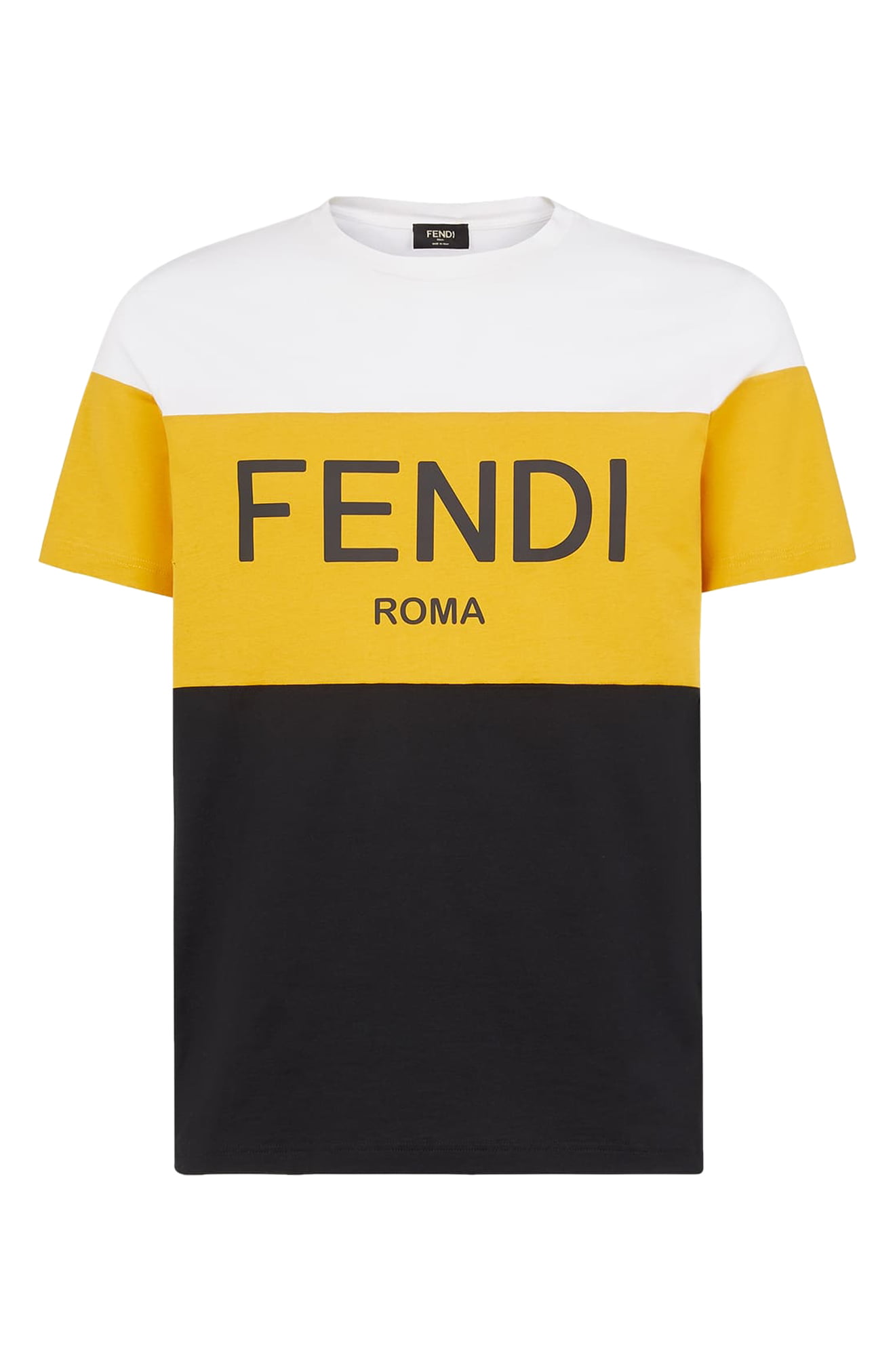 fendi black and yellow shirt