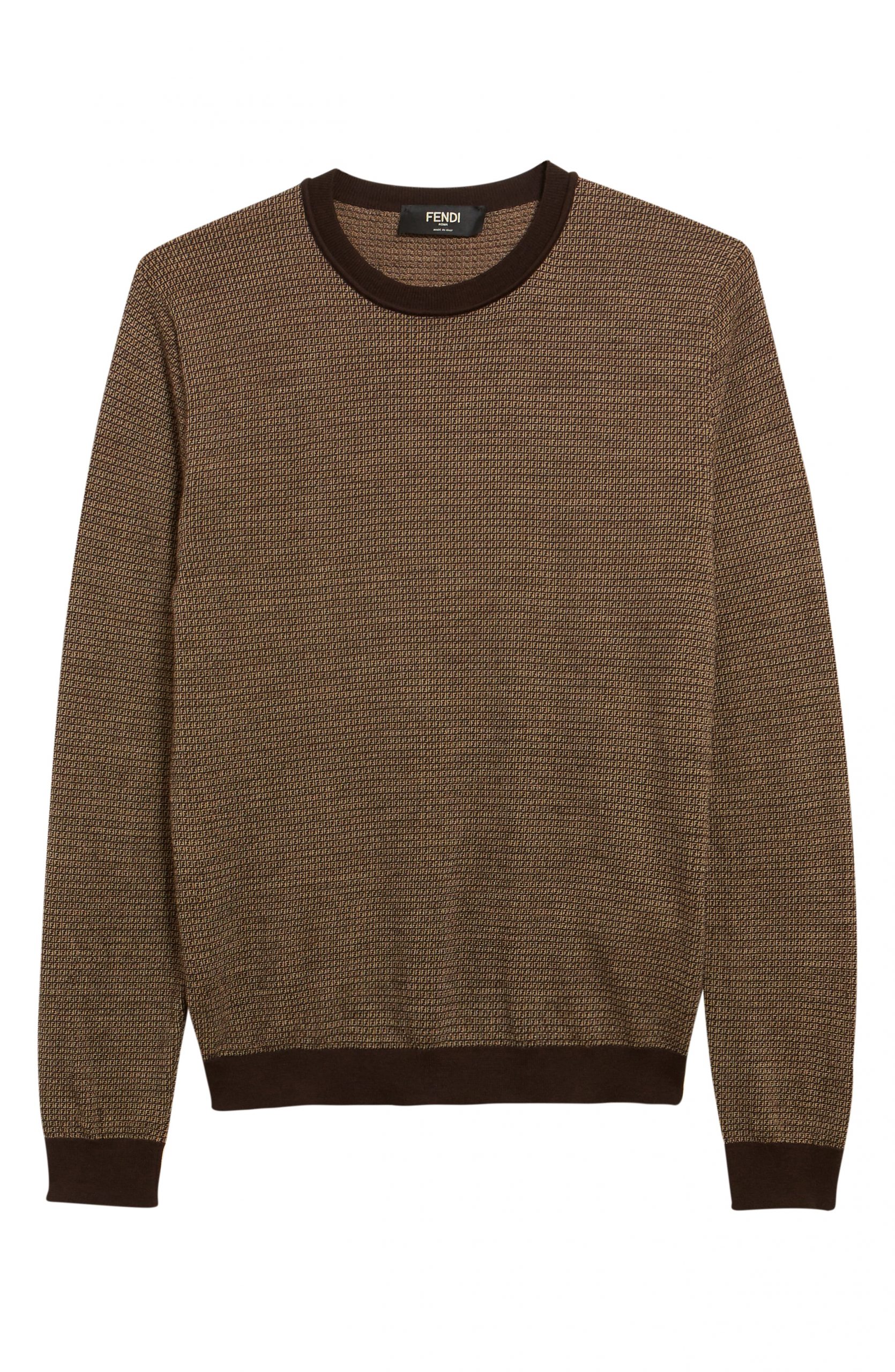 Men's Fendi Micro Ff Logo Wool Sweater 