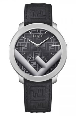 Men's Fendi Run Away Leather Strap Watch, 41mm Men's Fendi Run Away Leather Strap Watch, 41mm