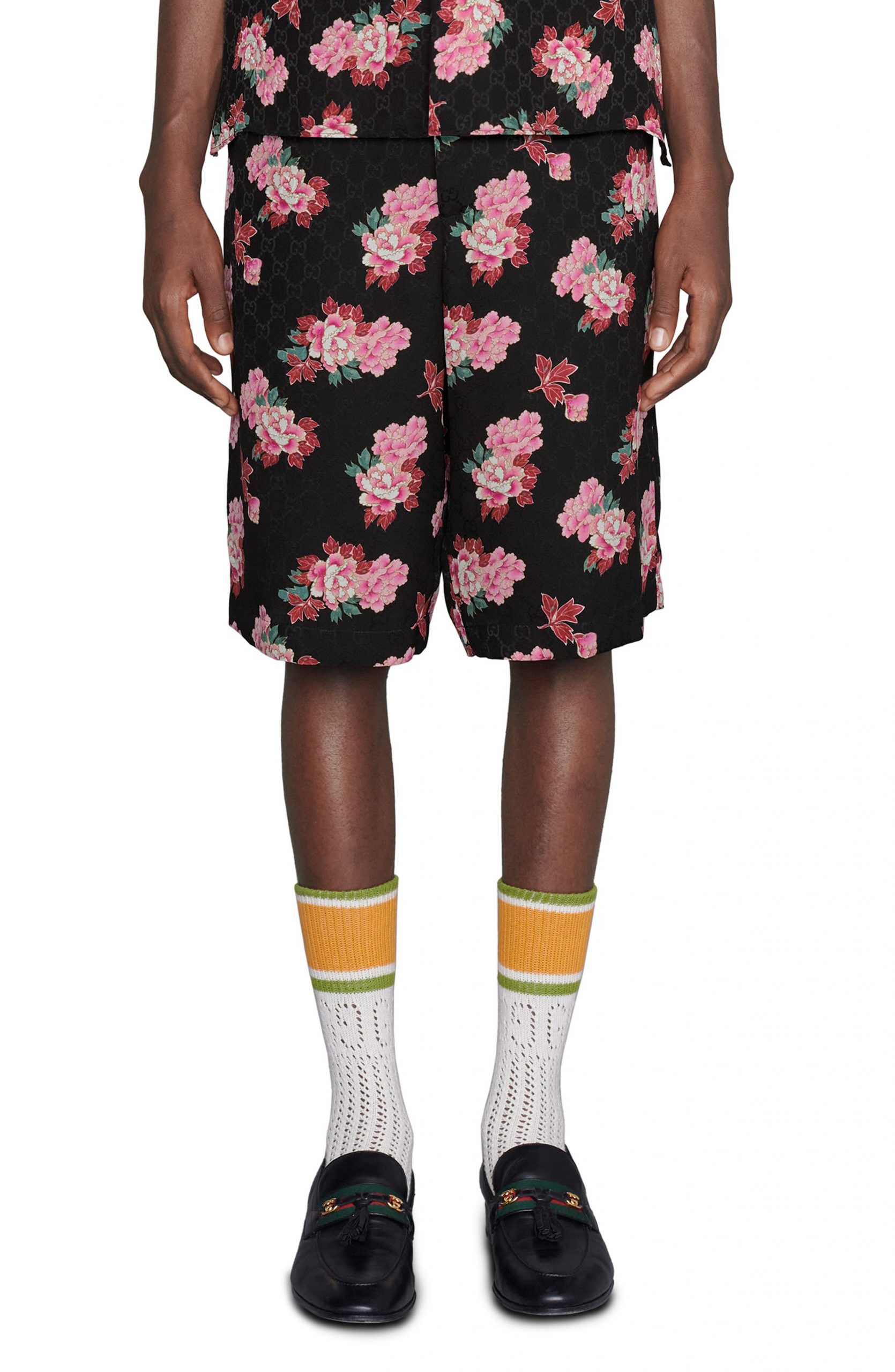 gucci gg jacquard shorts
