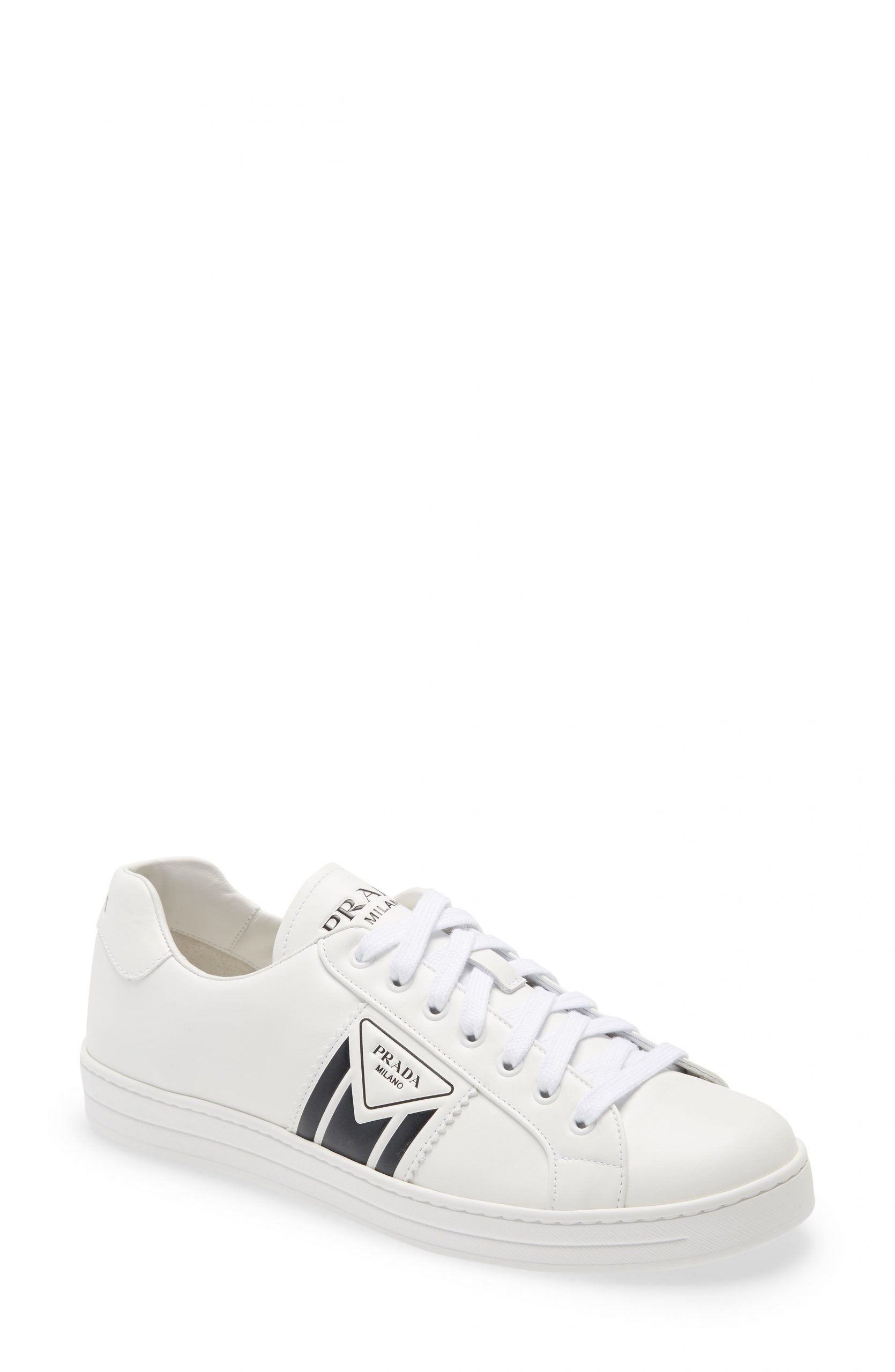 prada raised sole low tops white