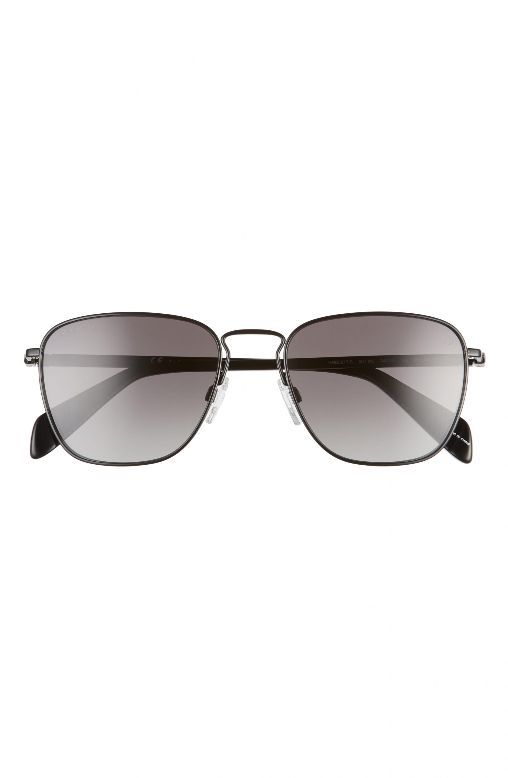 Men’s Rag & Bone 54mm Polarized Sunglasses - Black/ Grey | The Fashionisto