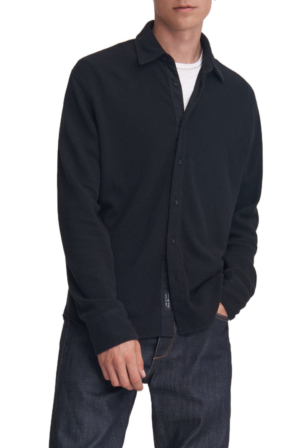 black button up men's