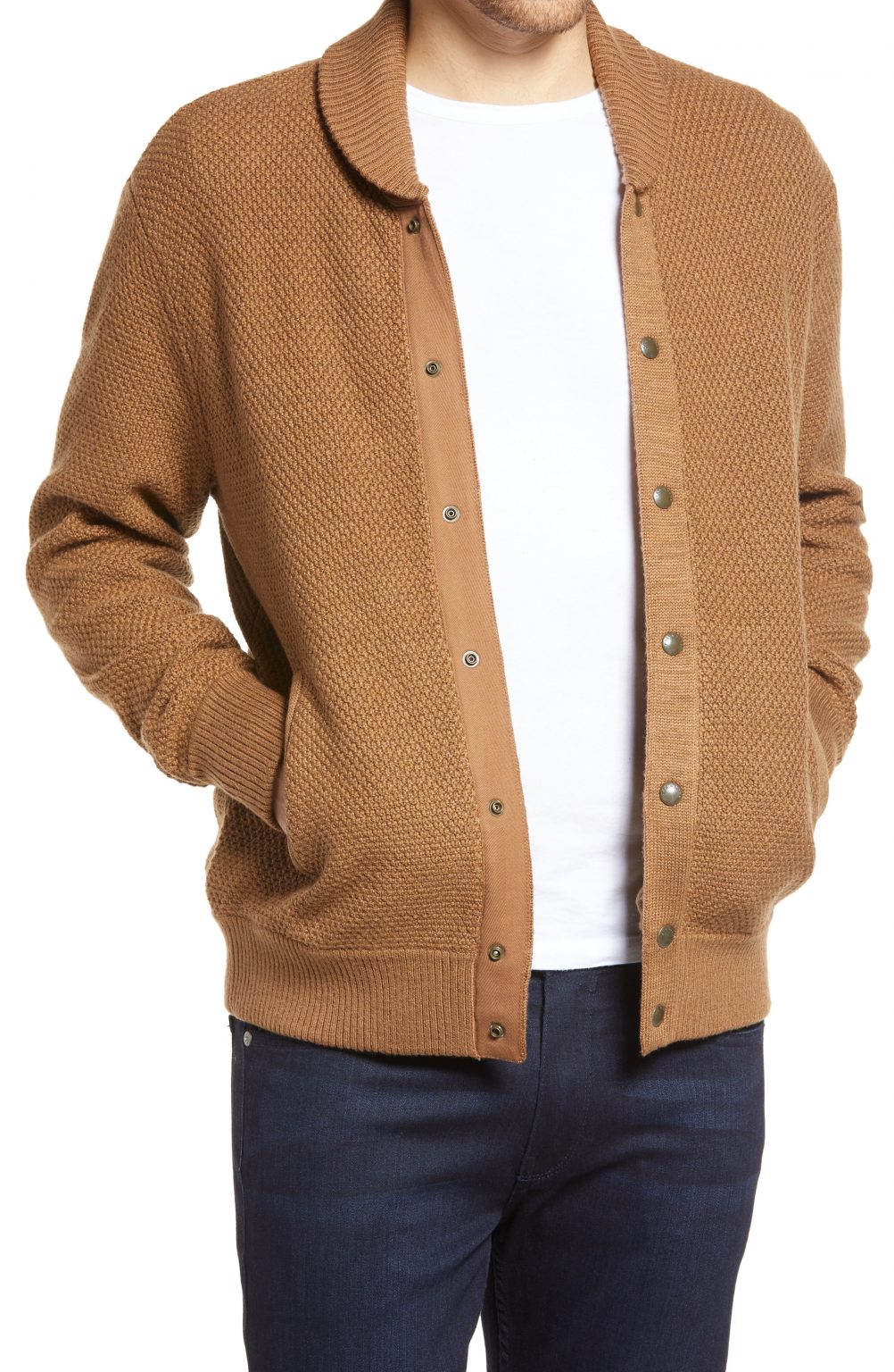 mens bomber cardigan
