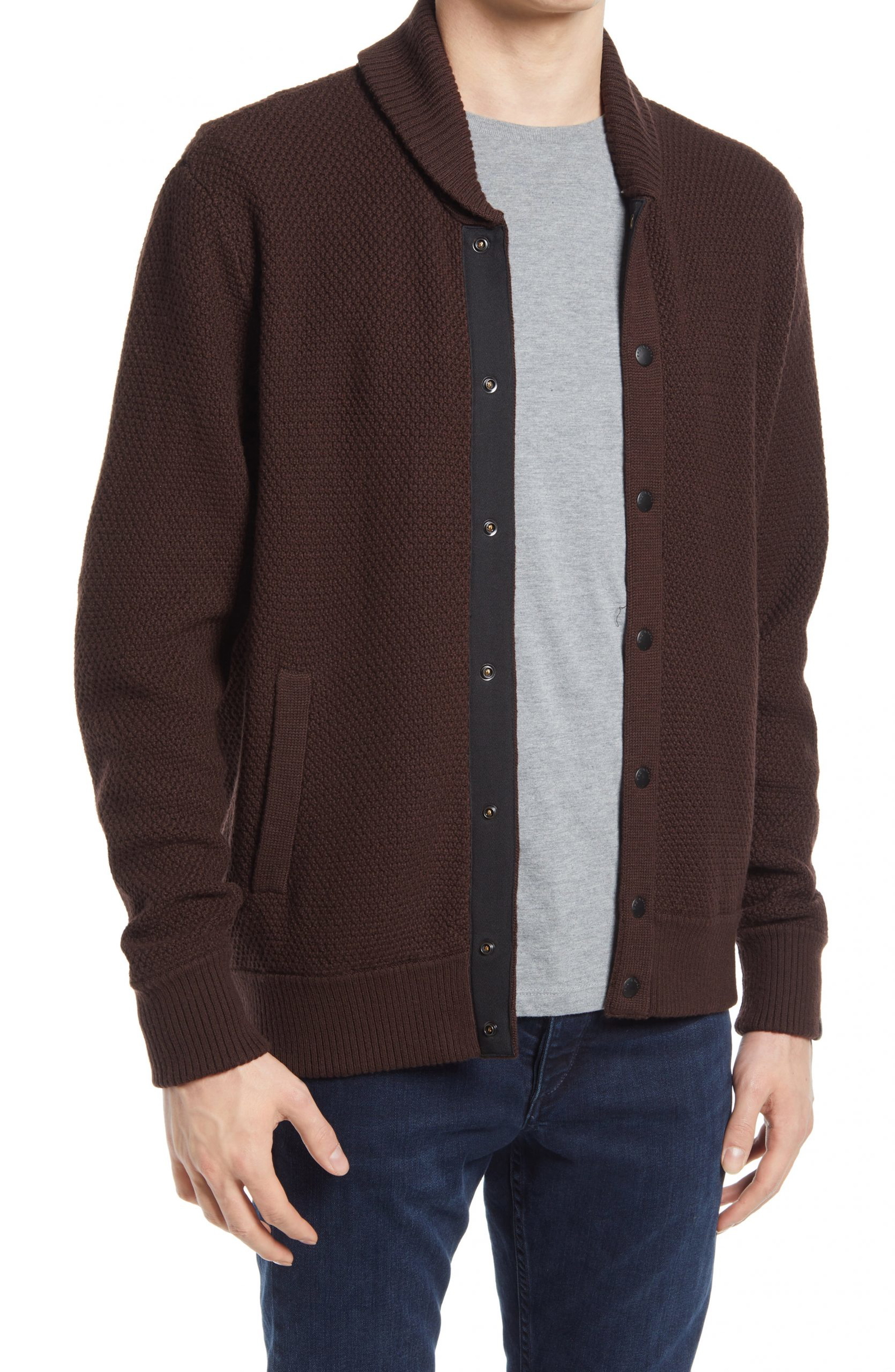 mens bomber cardigan