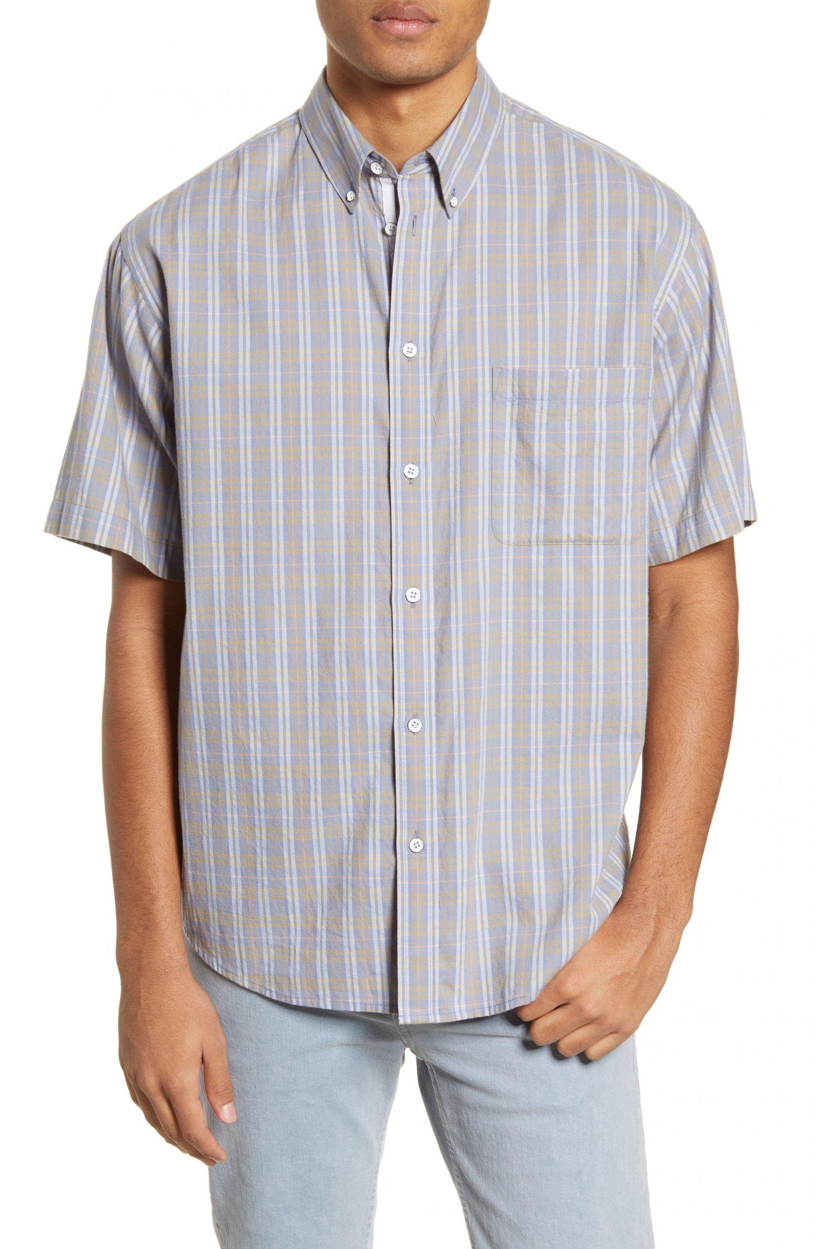 Men’s Rag & Bone Fit 2 Tomlin Slim Fit Plaid Short Sleeve Button-Down ...