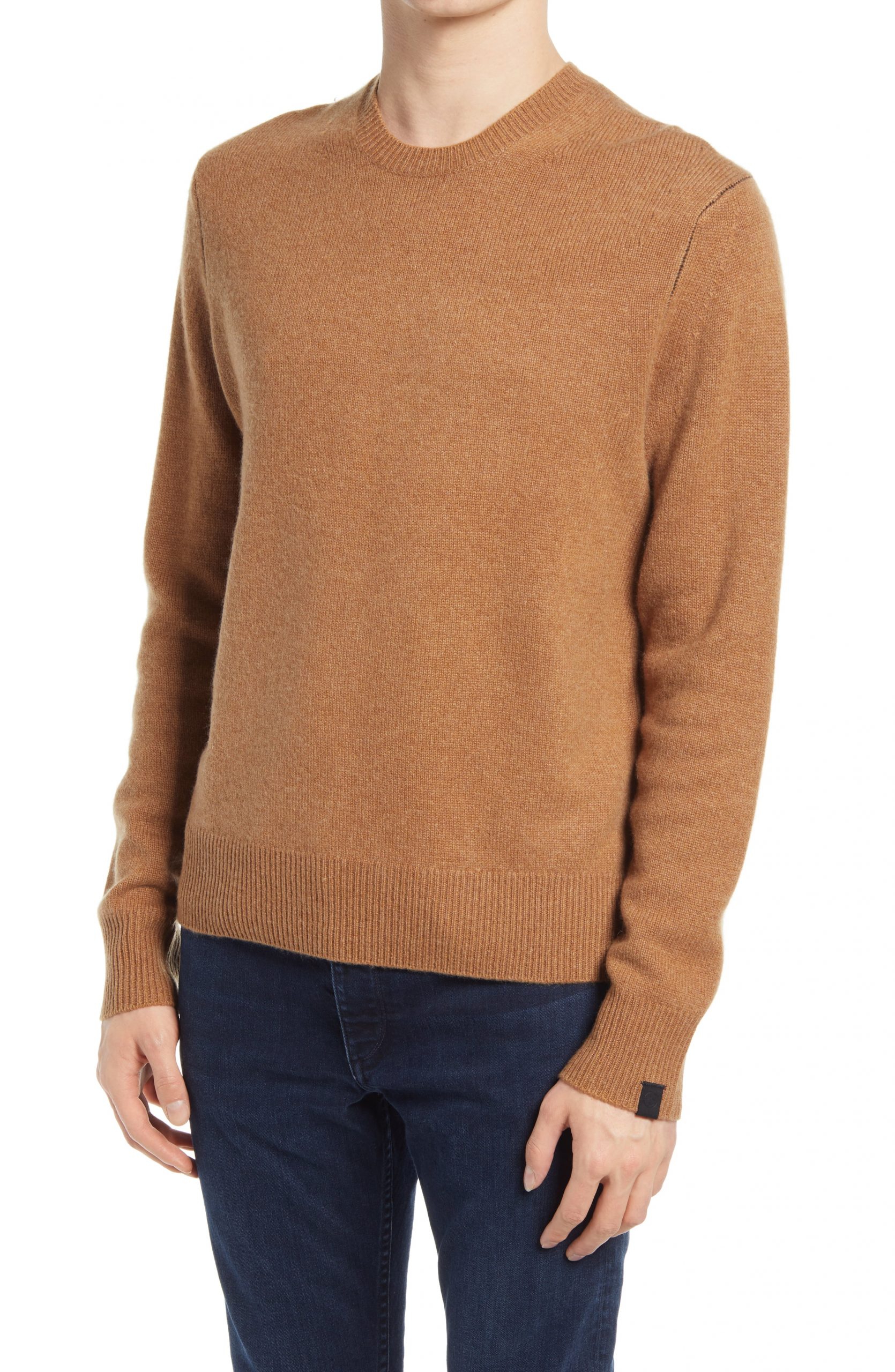 Men’s Rag & Bone Haldon Cashmere Crewneck Sweater, Size Small - Brown ...