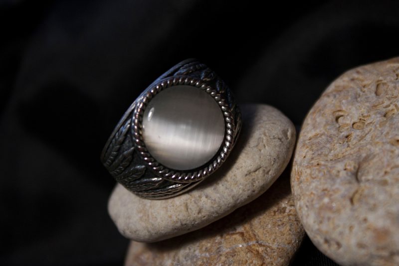 Mens Ring with Gem Stone