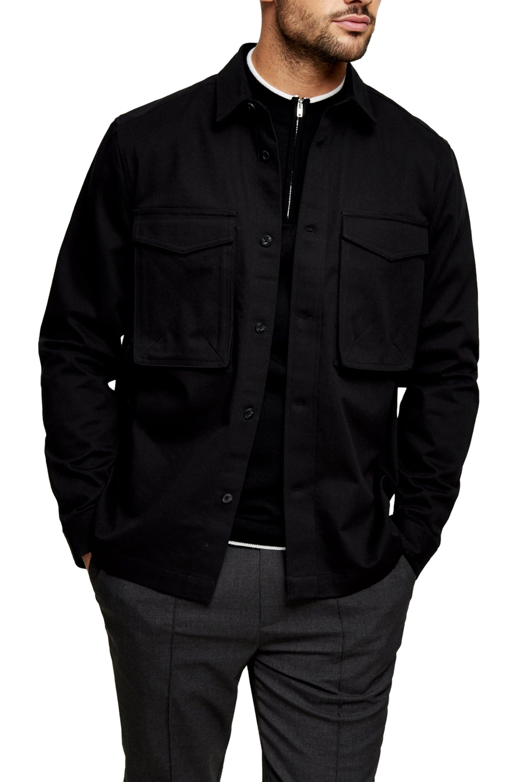 mens slim fit overshirt