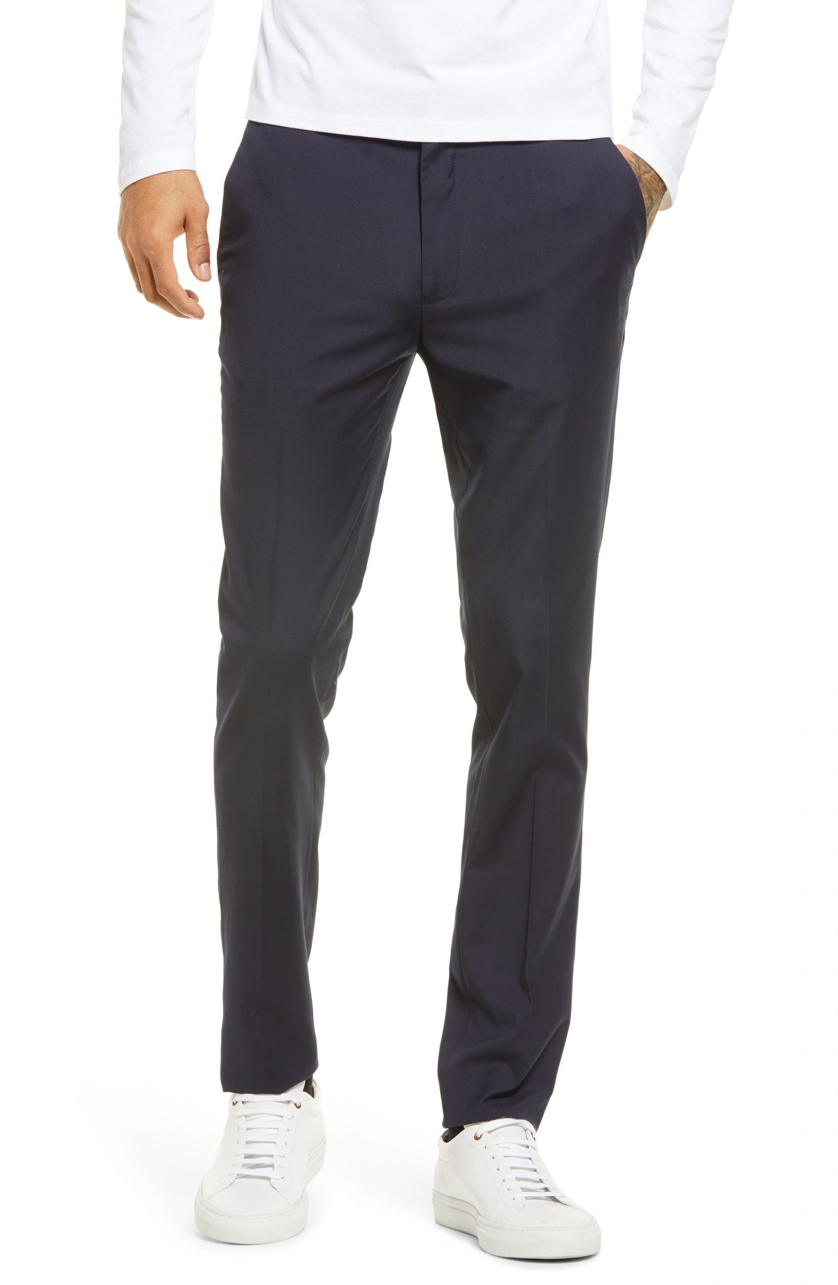 Men’s Topman Gabardine Skinny Trousers, Size 32 x 32 - Blue | The ...