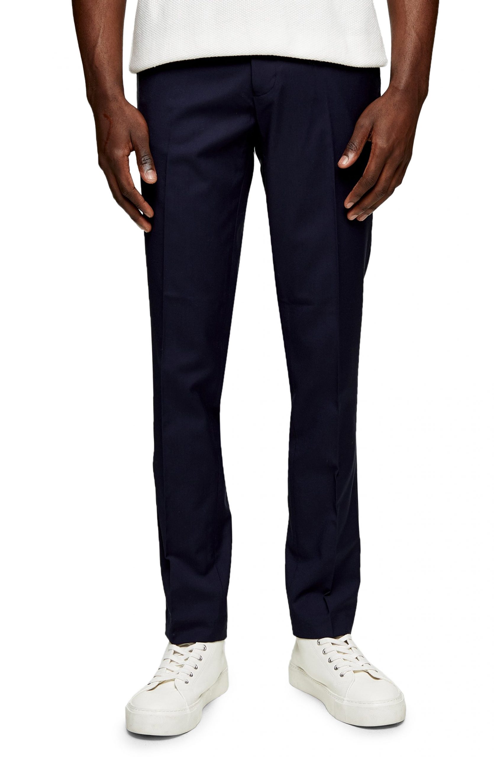 Men’s Topman Men’s Gabardine Slim Fit Trousers, Size 30 x 32 - Blue ...