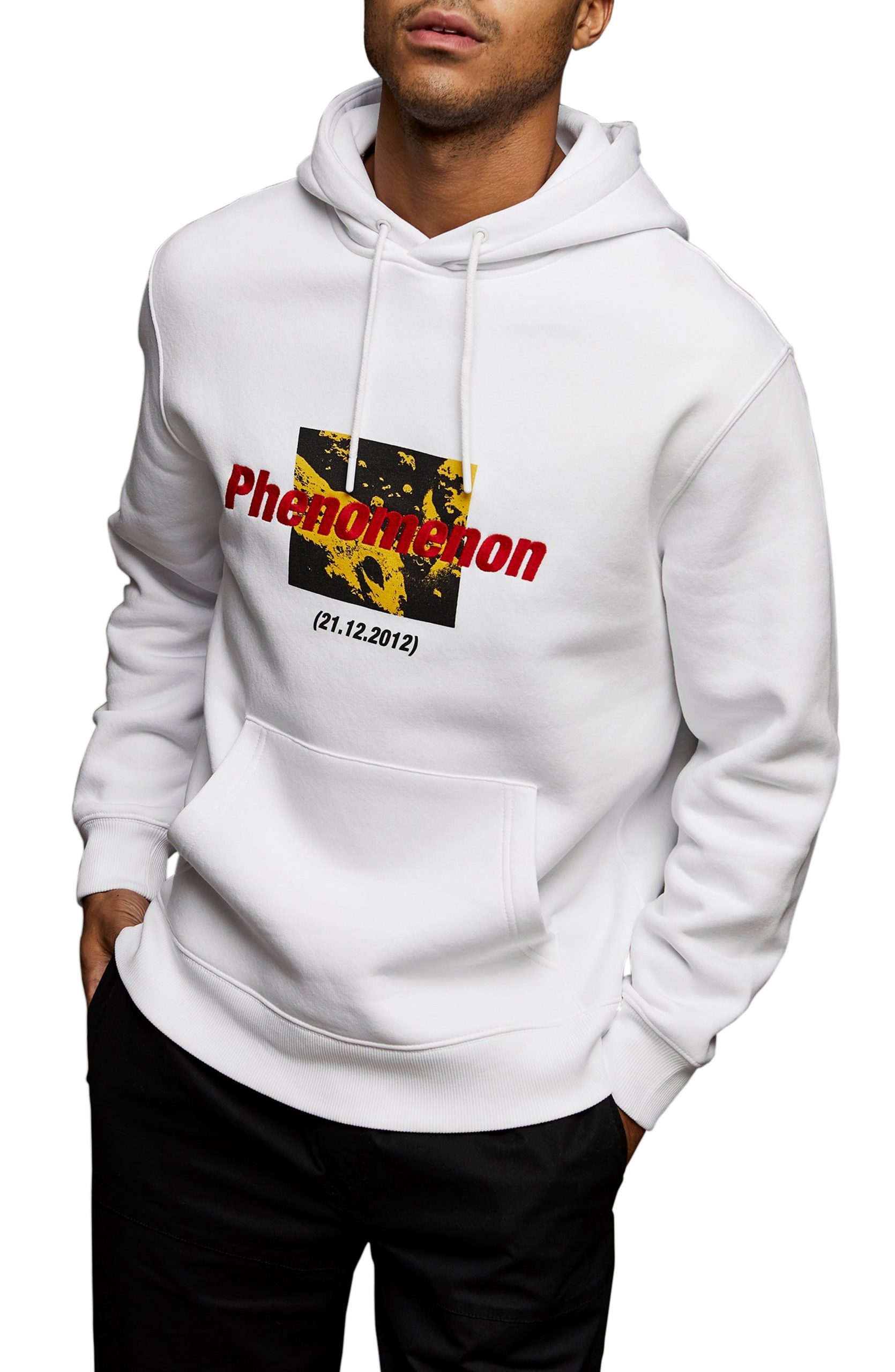 large white hoodie