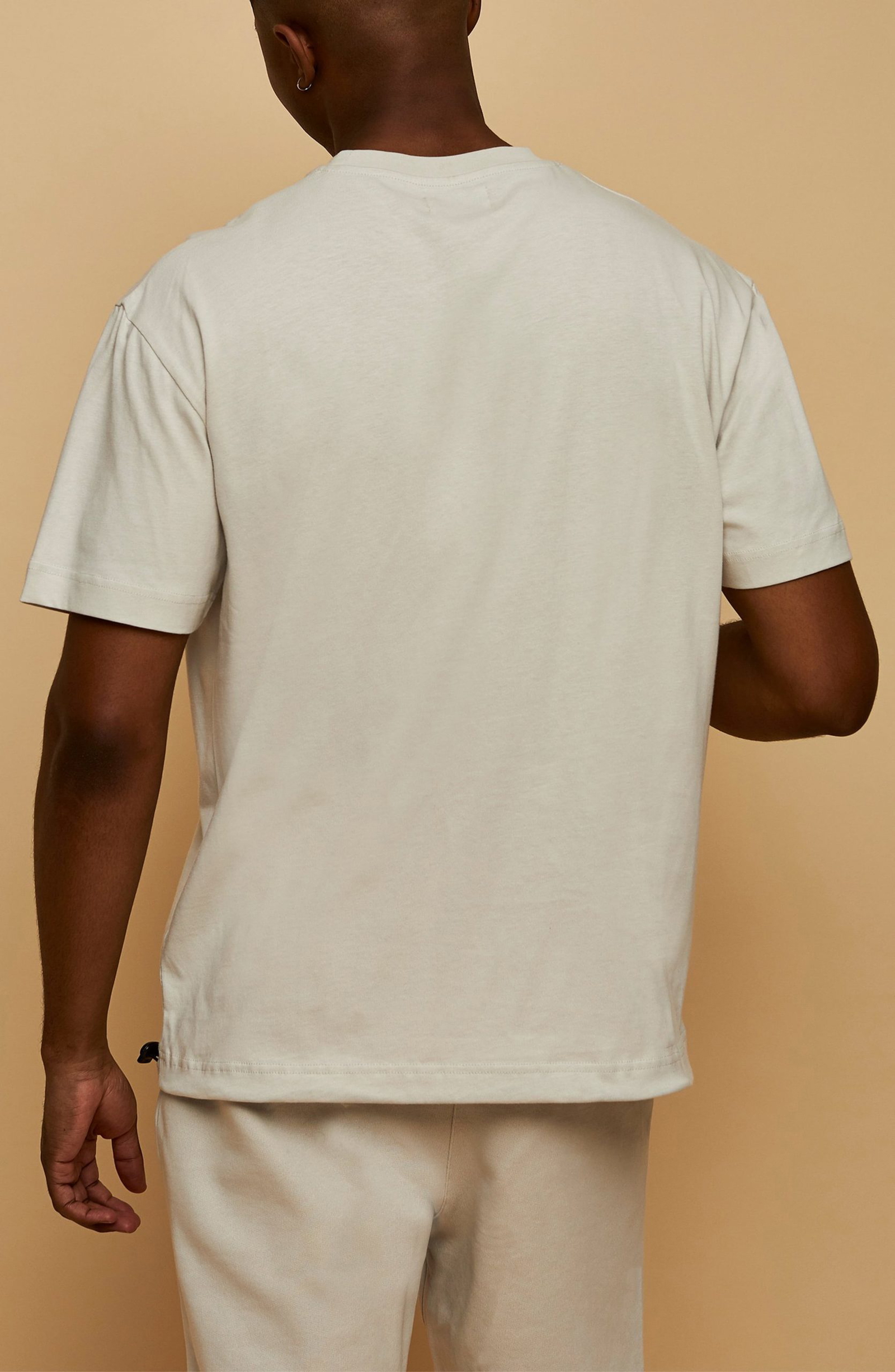mens beige graphic tee