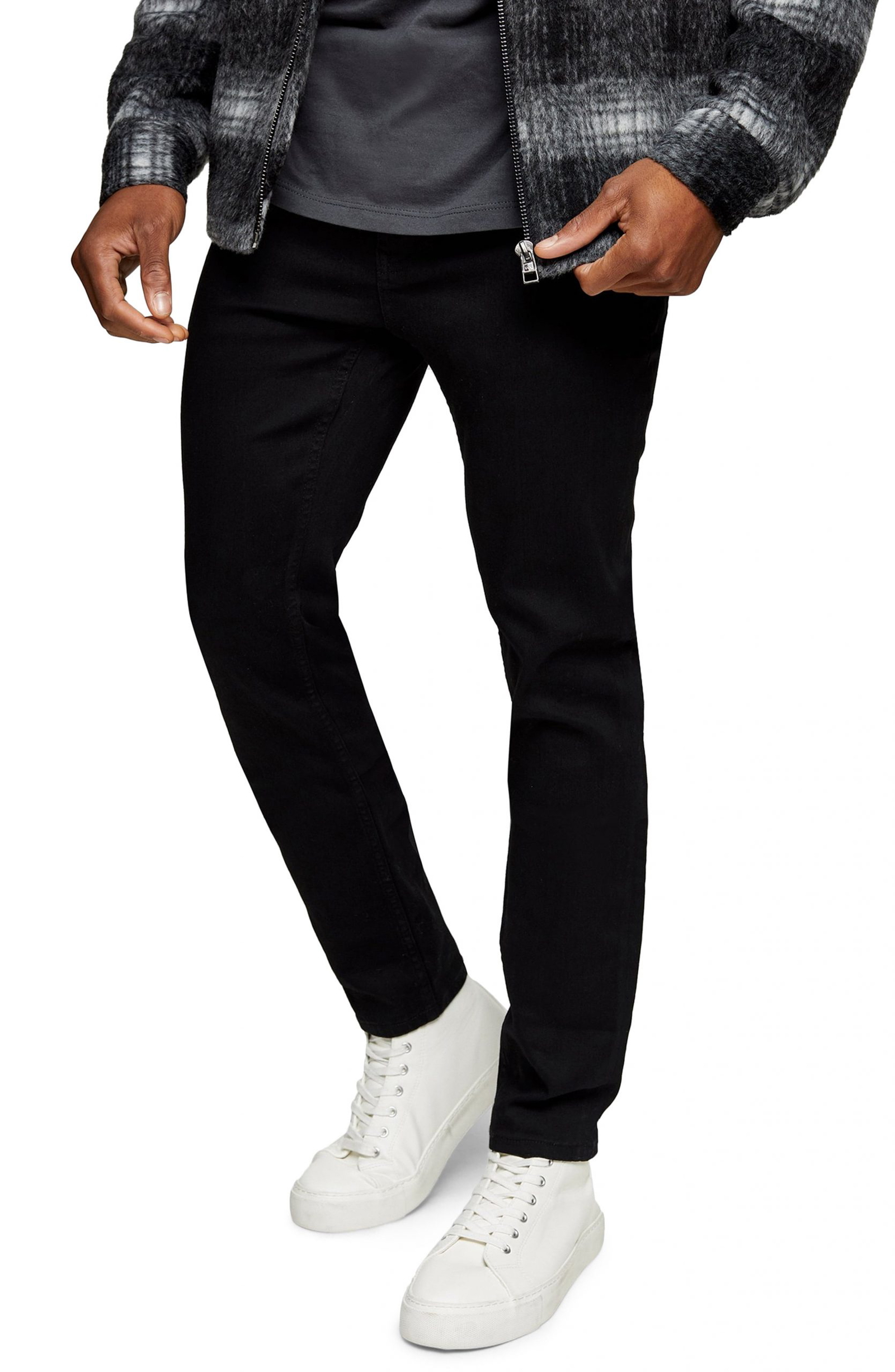 topman black stretch skinny jeans