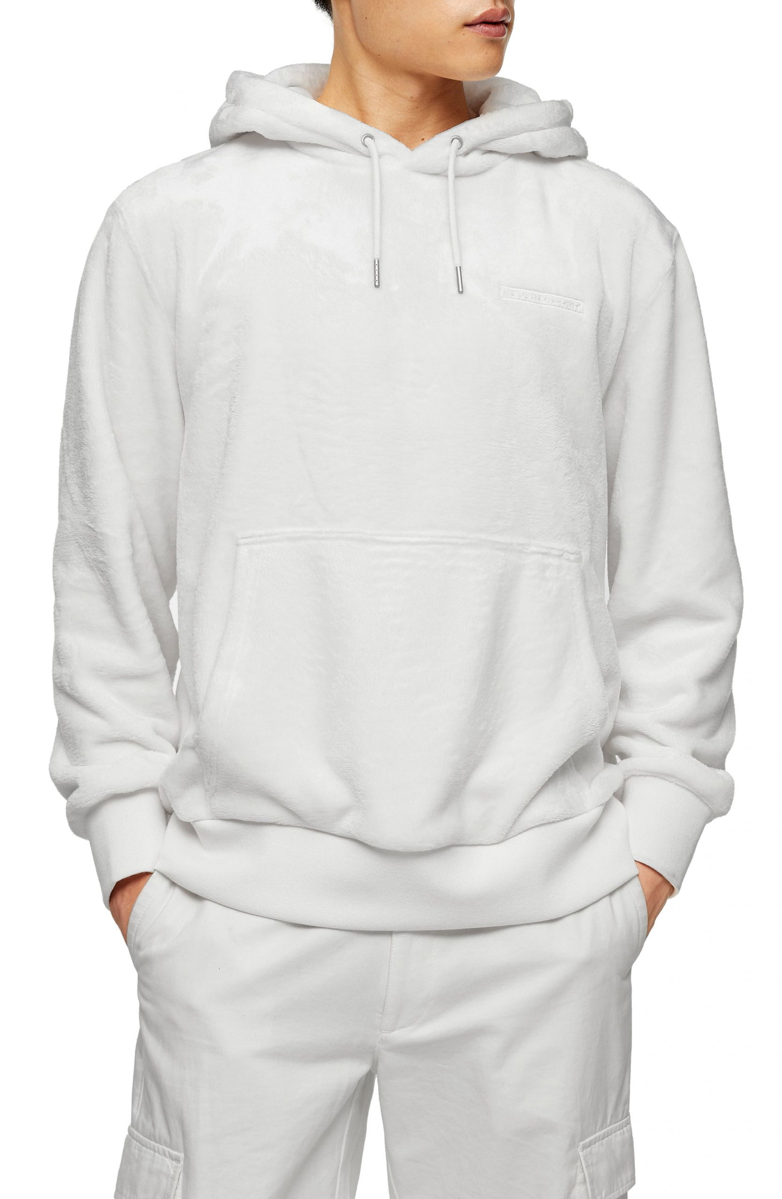 mens oversized teddy hoodie