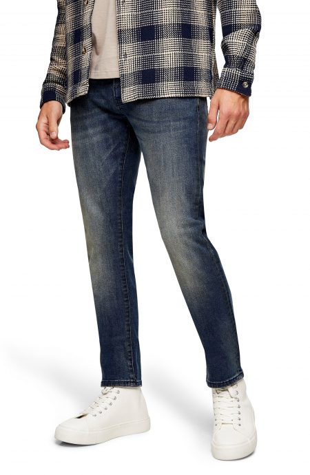 Men’s Topman Vintage Mid Wash Jeans, Size 30 x 32 - Blue | The Fashionisto