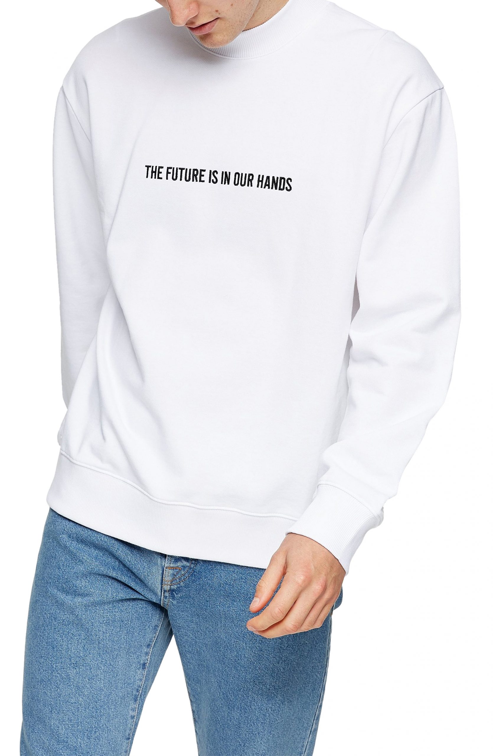 Download Men's Topmman The Future Men's Mock Neck Sweatshirt, Size ...