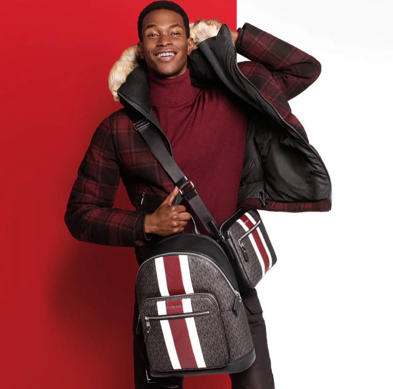 Salomon Diaz stars in Michael Kors' holiday 2020 campaign.