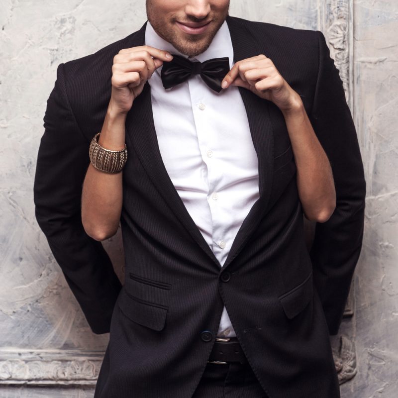 Model in Tuxedo with Bowtie Model in Tuxedo with Bowtie