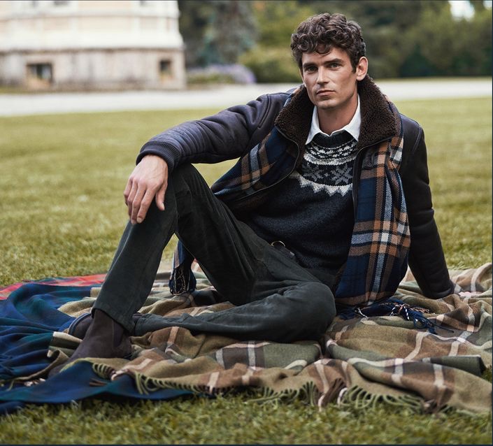 French model Arthur Gosse stars in OVS PIOMBO's fall-winter 2020 campaign.