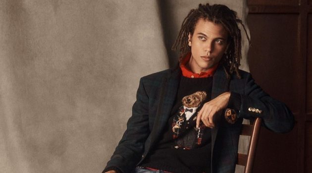 Roberto, Timothy + More Dress Up in POLO Ralph Lauren Holiday '20 Collection Roberto Rossellini sits for a portrait in a smart look from POLO Ralph Lauren's holiday 2020 collection.