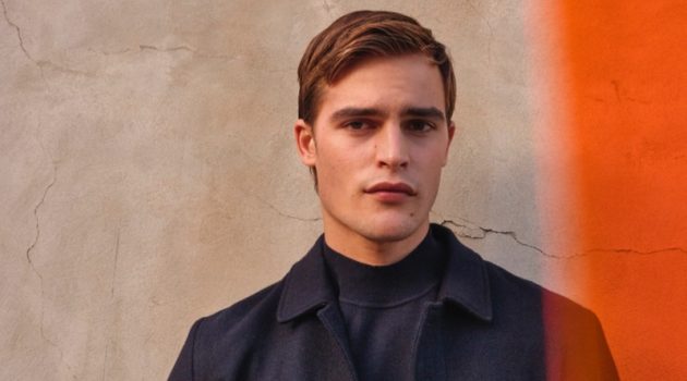 Parker Sports Essentials for Massimo Dutti Parker van Noord dons a coat and mock neck sweater from Massimo Dutti.