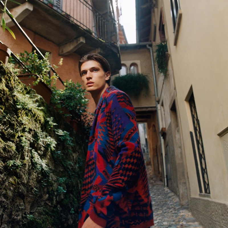 Missoni enlists Edoardo Sebastianelli as the face of its fall-winter 2020 men's campaign.