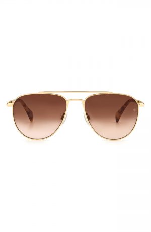 Rag & Bone 55mm Polarized Gradient Aviator Sunglasses - Gold Brown/ Brown Gradient Rag & Bone 55mm Polarized Gradient Aviator Sunglasses - Gold Brown/ Brown Gradient