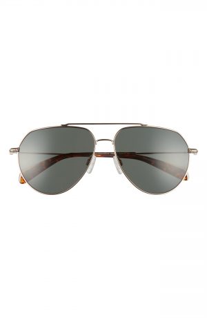 Rag & Bone 60mm Aviator Sunglasses - Gold Havana/ Green Rag & Bone 60mm Aviator Sunglasses - Gold Havana/ Green
