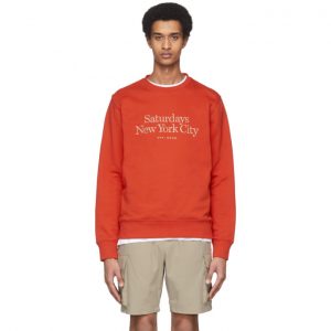Saturdays NYC Red Bowery Miller Standard Sweatshirt Saturdays NYC Red Bowery Miller Standard Sweatshirt